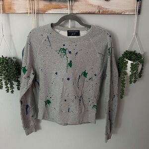 MONOGRAM splattered grey sweatshirt  small
